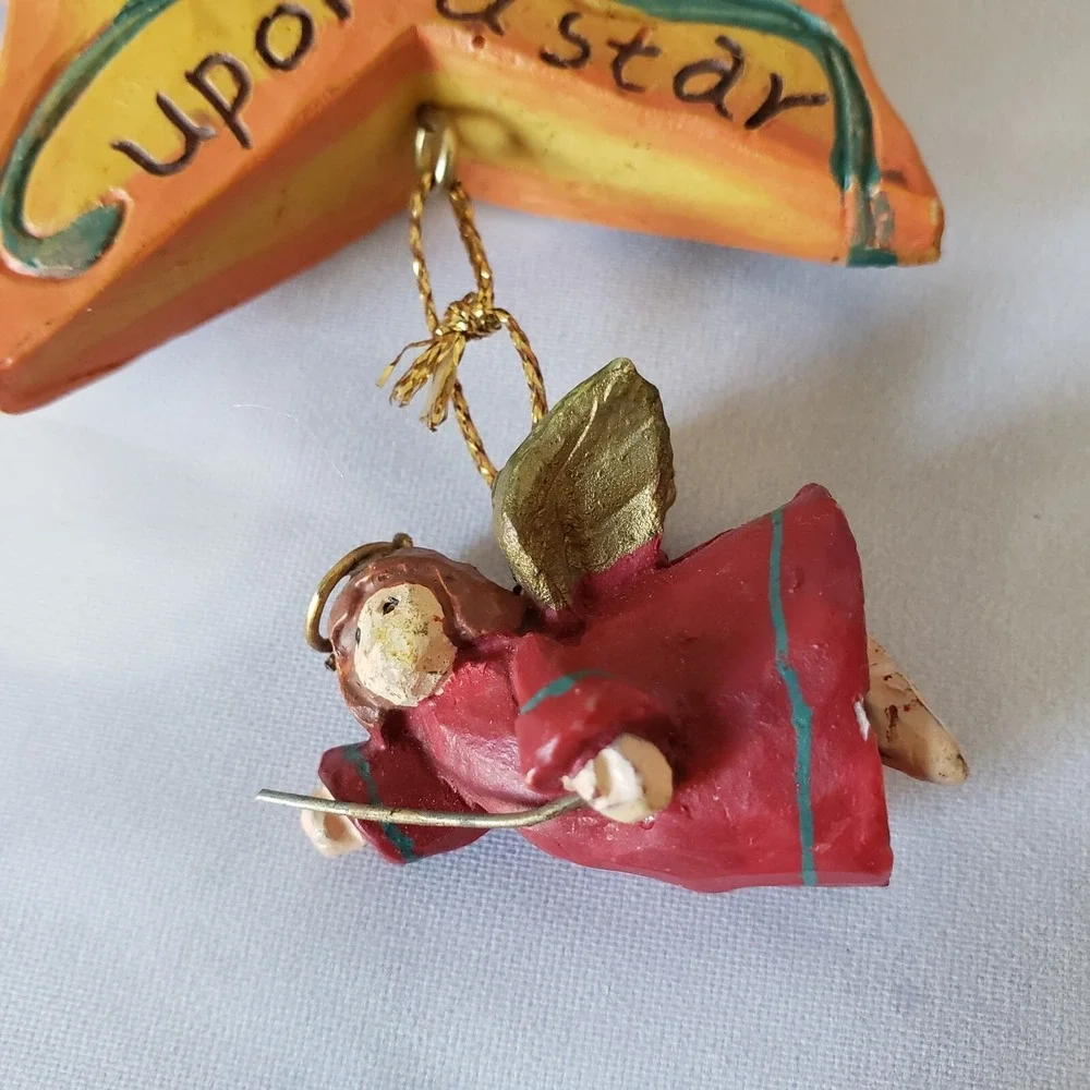 Wish Upon A Star Christmas Ornament Star Angel Midwest Country Decor - Picture 5 of 6